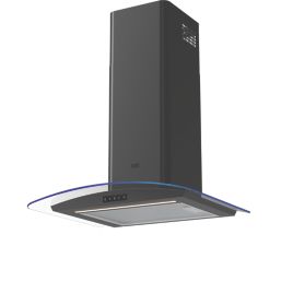 Cooke & Lewis  Curved Cooker Hood Black 598mm