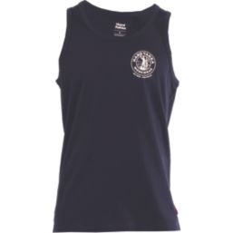 Hard Yakka HY HERITAGE SINGLET Sleeveless Tee Shirts Navy X Large 43" Chest