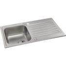 Abode Connekt 1 Bowl  Satin Stainless Steel Sink 860mm x 500mm