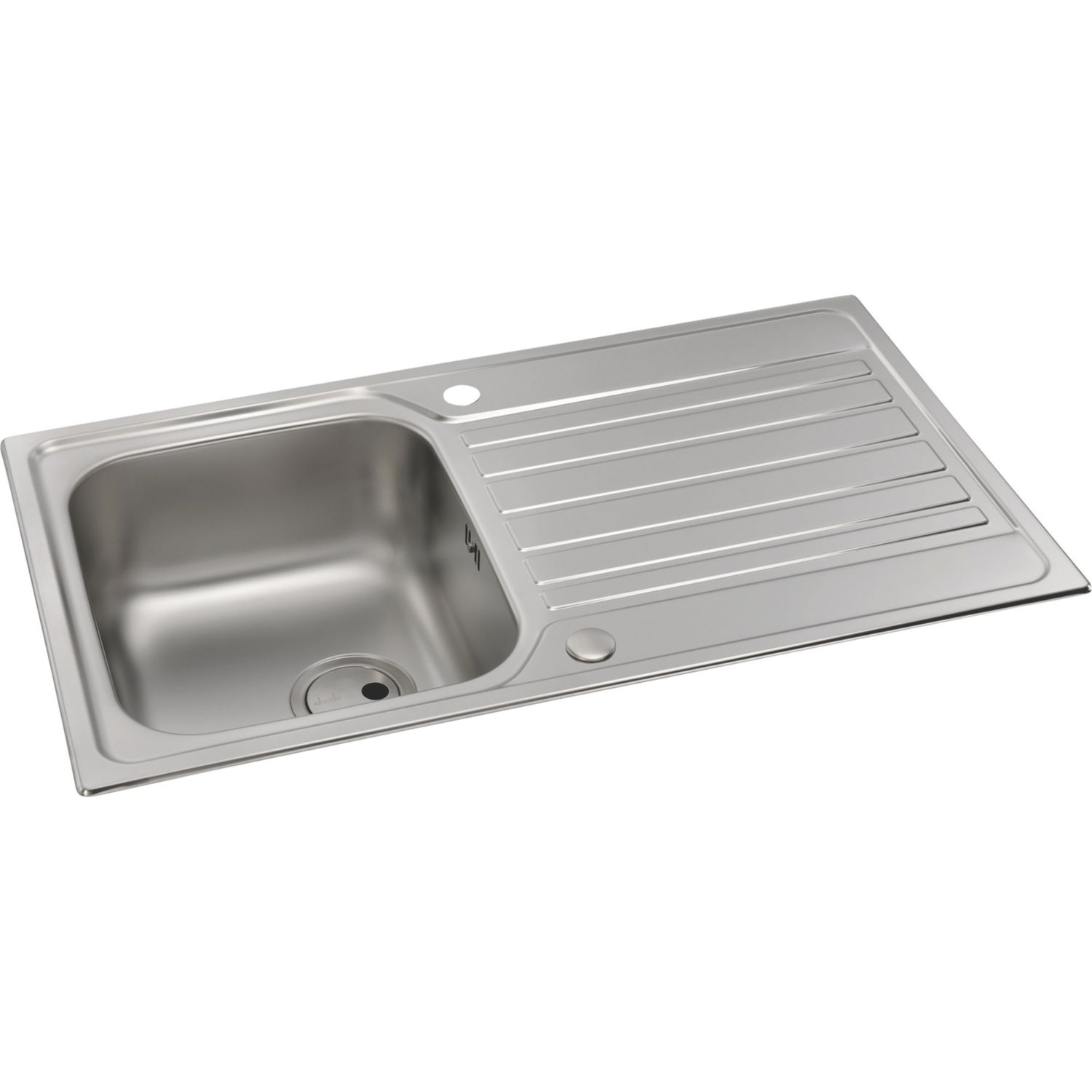 Abode Connekt 1 Bowl Satin Stainless Steel Sink 860mm x 500mm (432CV)