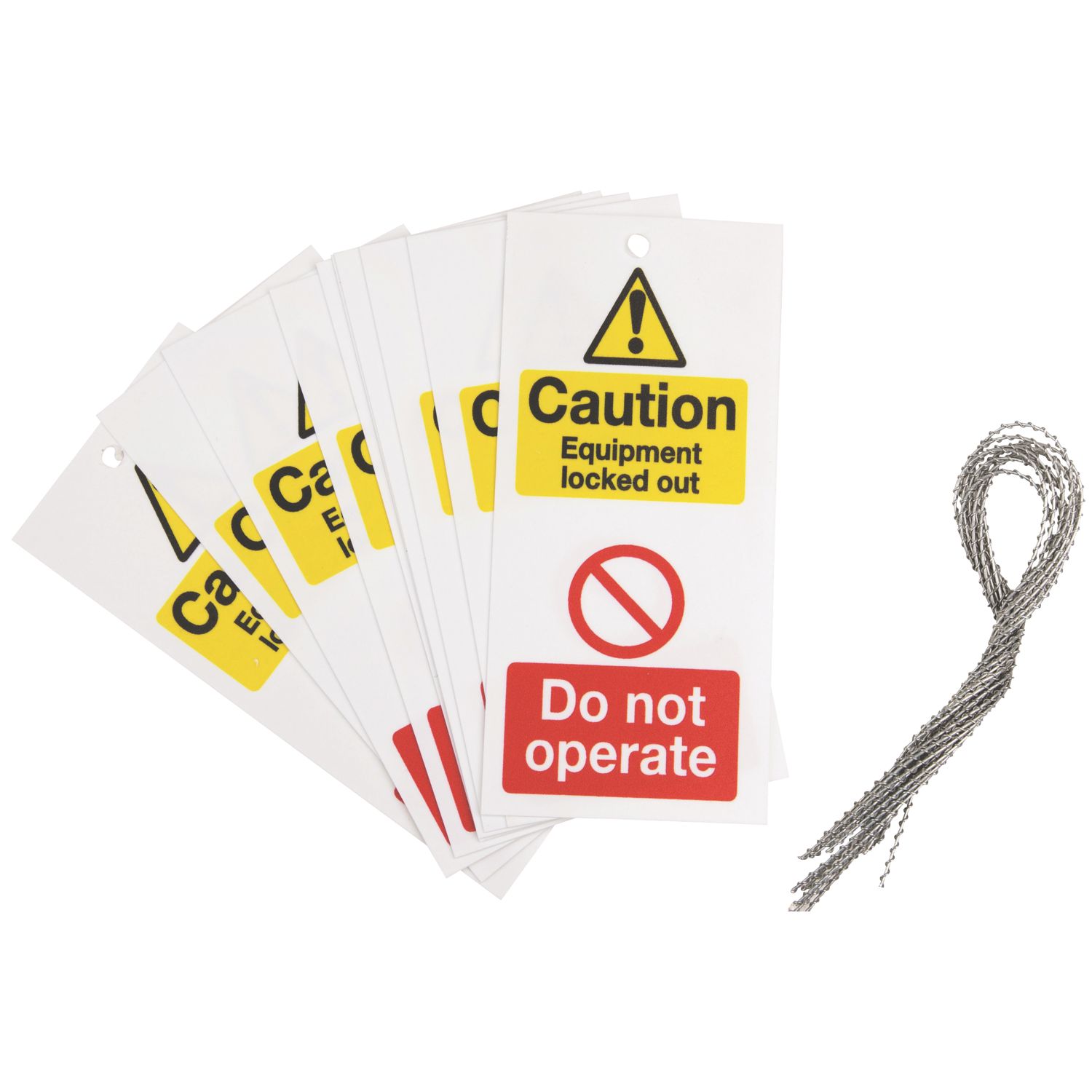 Essentials 'Caution, Do Not Operate' Safety Maintenance Tags 10 Pack (432FX)