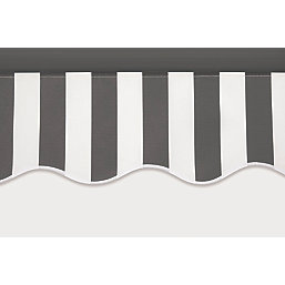 Greenhurst Kensington Easy-Fit Patio Awning Grey / White 3.5m x 2.5m
