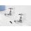 Bristan 5412 Cross Head Chrome 98mm Cloakroom Cross Head 2 Tap Holes Basin Pillar Tap