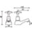 Bristan 5412 Cross Head Chrome 98mm Cloakroom Cross Head 2 Tap Holes Basin Pillar Tap