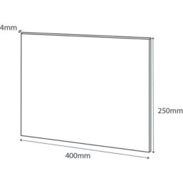 Splashwall Abruzzo Vanity Splashback Matt Grey 250mm x 400mm x 4mm