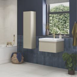 Genoa Brushed Brass 172.5mm Deck Mounted Dual Control Manual Shower Mixer Tap