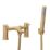 Genoa Brushed Brass 172.5mm Deck Mounted Dual Control Manual Shower Mixer Tap