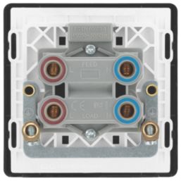 British General Evolve 45A 1-Gang 2-Pole Cooker Switch Copper with LED with Black Inserts