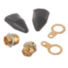 Vimark Brass Internal Gland Kit Short 20mm Black 2 Pack
