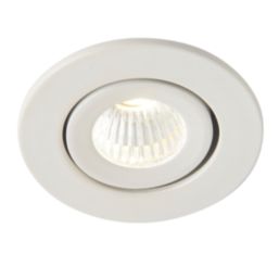 Saxby Lalo Tilt Round LED Downlight Matt White 4W 240lm