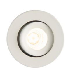 Saxby Lalo Tilt Round LED Downlight Matt White 4W 240lm