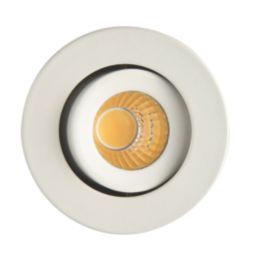 Saxby Lalo Tilt Round LED Downlight Matt White 4W 240lm