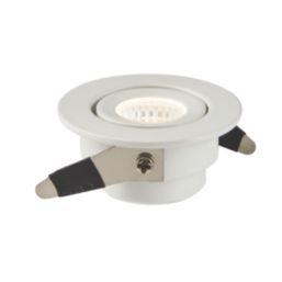 Saxby Lalo Tilt Round LED Downlight Matt White 4W 240lm