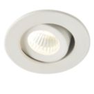 Saxby Lalo Tilt Round LED Downlight Matt White 4W 240lm