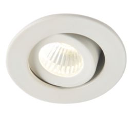 Saxby Lalo Tilt Round LED Downlight Matt White 4W 240lm