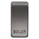 Knightsbridge 'BOILER' Switch Cover Black Nickel