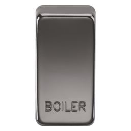 Knightsbridge 'BOILER' Switch Cover Black Nickel