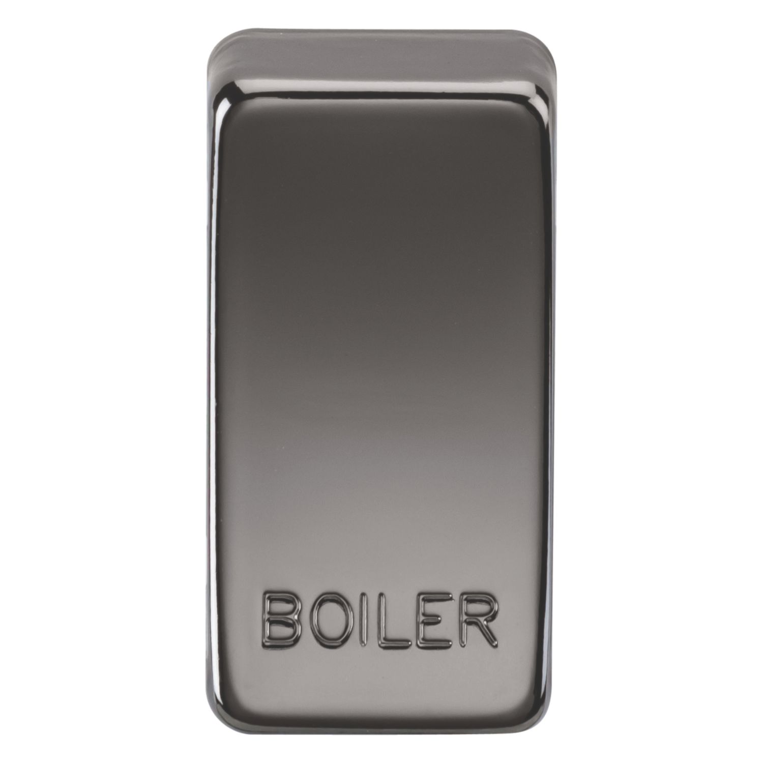 Knightsbridge 'BOILER' Switch Cover Black Nickel (433CR)
