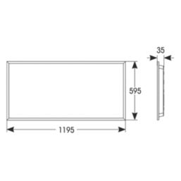 4lite  Rectangular 1200mm x 600mm LED Panel White 46W 5500lm