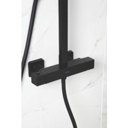 Bristan Craze HP Rear-Fed Exposed Black Thermostatic Diverter Mixer Shower