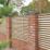Forest  Double-Slatted  Fence Panels Natural Timber 6' x 4' Pack of 3