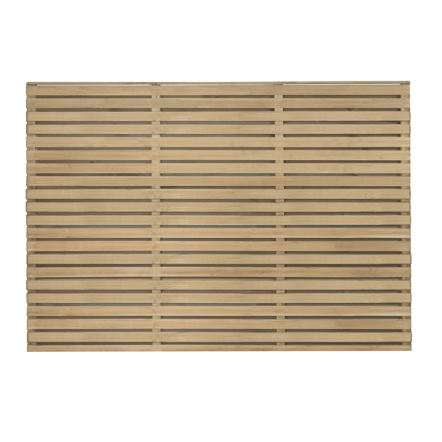 Forest Double-Slatted Fence Panels Natural Timber 6' x 4' Pack of 3 (433KP)