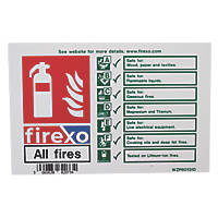 Firexo  Non Photoluminescent Non-Luminescent All Fires Extinguisher Sign 100 x 150mm