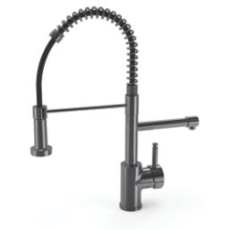 ETAL Multi-Use 3-in-1 Hot Water Kitchen Tap with Handset Gun Metal -  Screwfix