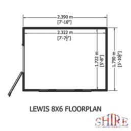 Shire  8' x 6' (Nominal) Apex Shiplap T&G Timber Shed