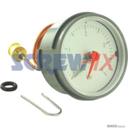 Worcester Bosch 87161423000 4Bar Dark Grey Pressure Gauge