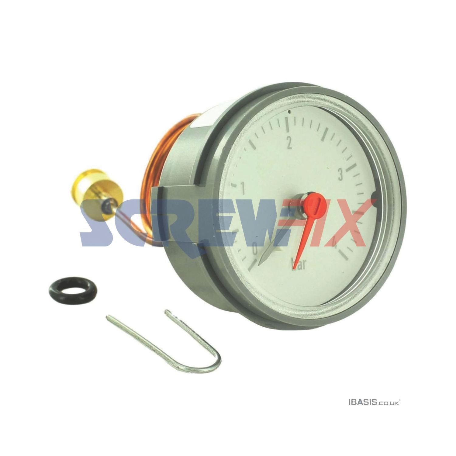 Worcester Bosch 87161423000 4Bar Dark Grey Pressure Gauge (433TP)
