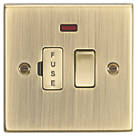 Knightsbridge  13A Switched Fused Spur with LED Antique Brass