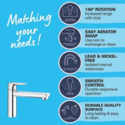 Grohe Start Edge Top Lever Kitchen Tap Chrome