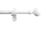 Rothley Matt White Extendable Curtain Pole with Orb Finials 28mm x 125-216cm