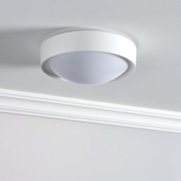 Circular Bathroom Ceiling Light Matt White