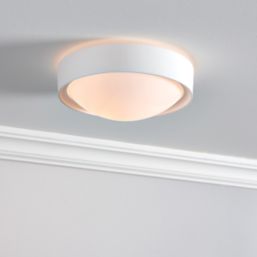 Circular Bathroom Ceiling Light Matt White