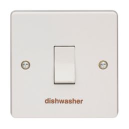 Crabtree Capital 20A 1-Gang DP Dishwasher Switch White