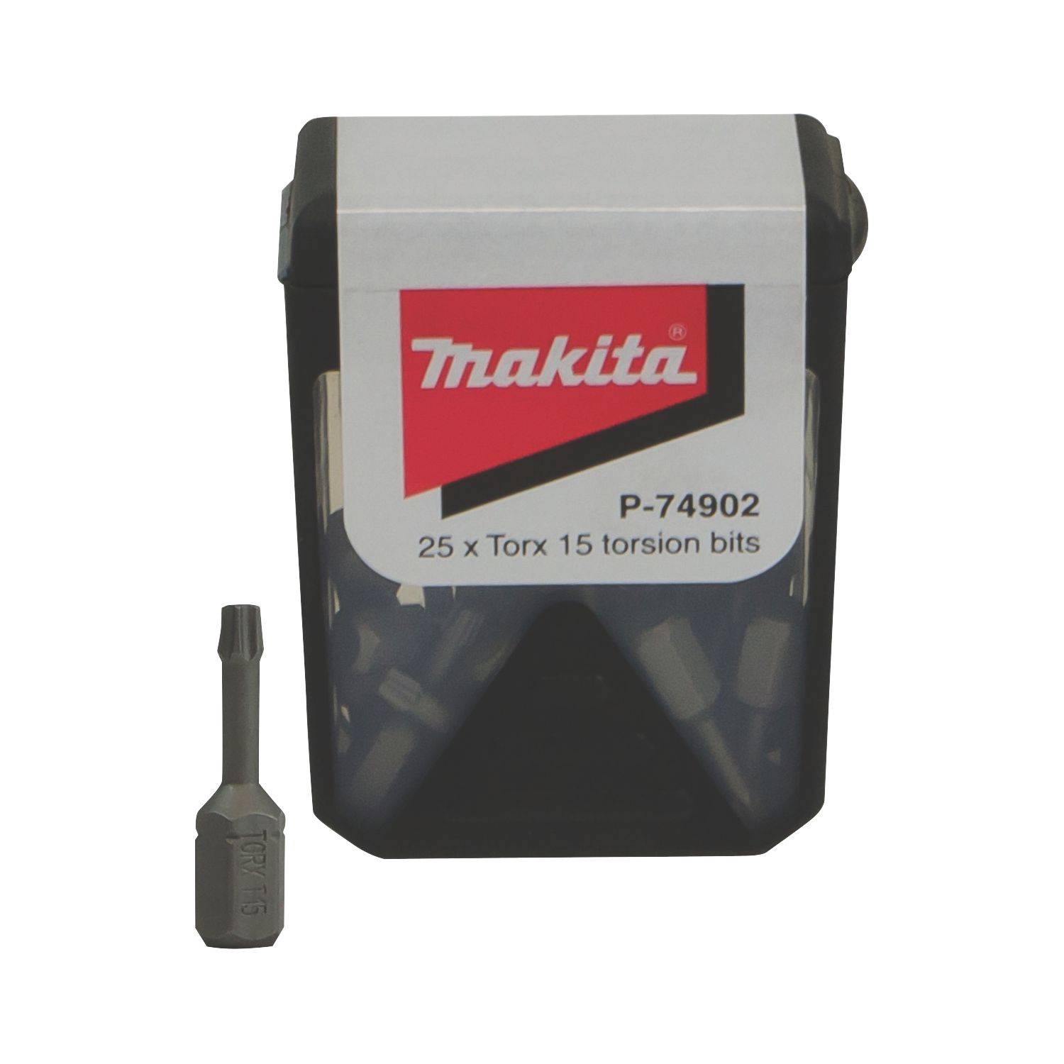 Makita 1/4" 25mm Hex Shank TX15 Torsion Screwdriver Bit Box 25 Pack (4346R)