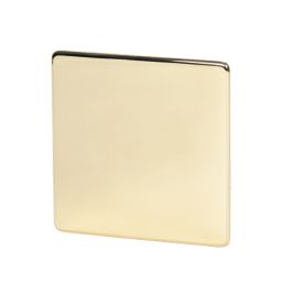 Crabtree Platinum 1-Gang Blanking Plate Polished Brass