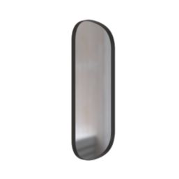 Miami Plain Bathroom Mirror Matt Black  400mm x 20mm x 800mm