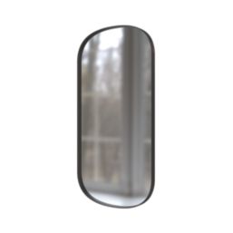Miami Plain Bathroom Mirror Matt Black  400mm x 20mm x 800mm