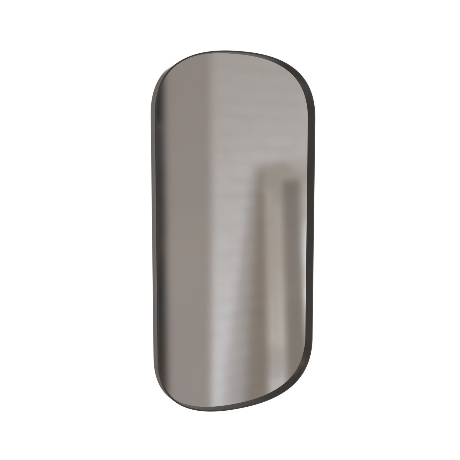 Miami Plain Bathroom Mirror Matt Black 400mm x 20mm x 800mm (434AN)