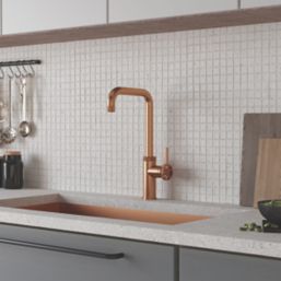 ETAL Caprise Industrial Style Kitchen Mixer Tap Brushed Copper