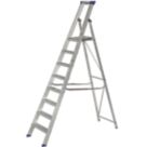 Werner Aluminium 2.32m 8 Step Platform Step Ladder