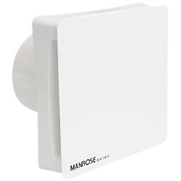 Manrose CQF100S 100mm (4") Axial Bathroom Extractor Fan  White 240V