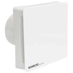 Manrose CQF100S 100mm (4") Axial Bathroom Extractor Fan  White 240V