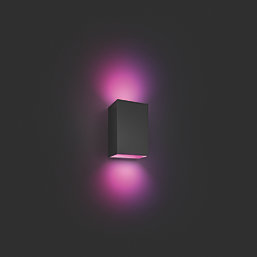 Philips Hue Resonate Outdoor LED Smart Up/Down Wall Light Black 8W 1180lm 2 Pack