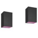 Philips Hue Resonate Outdoor LED Smart Up/Down Wall Light Black 8W 1180lm 2 Pack