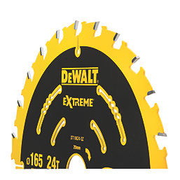 DeWalt  Wood Extreme 2nd Fix Circular Saw Blade 165mm x 20mm 24T
