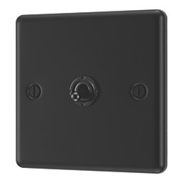 LAP  20A 16AX 1-Gang 2-Way Switch  Matt Black with Colour-Matched Inserts